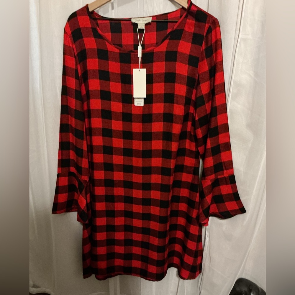 Charlie Paige Red and Black Checkered Dress 🎄 Great for Christmas